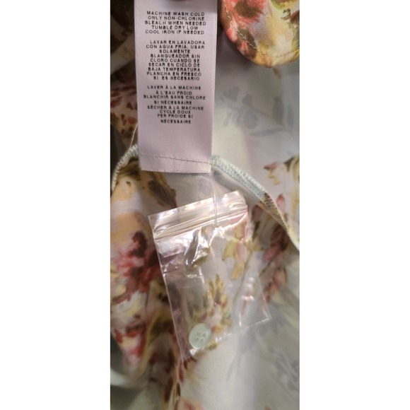 $89 NWOT KUT FROM THE KLOTH long sleeve‎ button up blouse L blue green floral - Picture 10 of 11